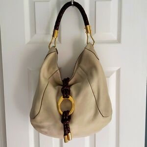Beige leather Michael Kor's bag